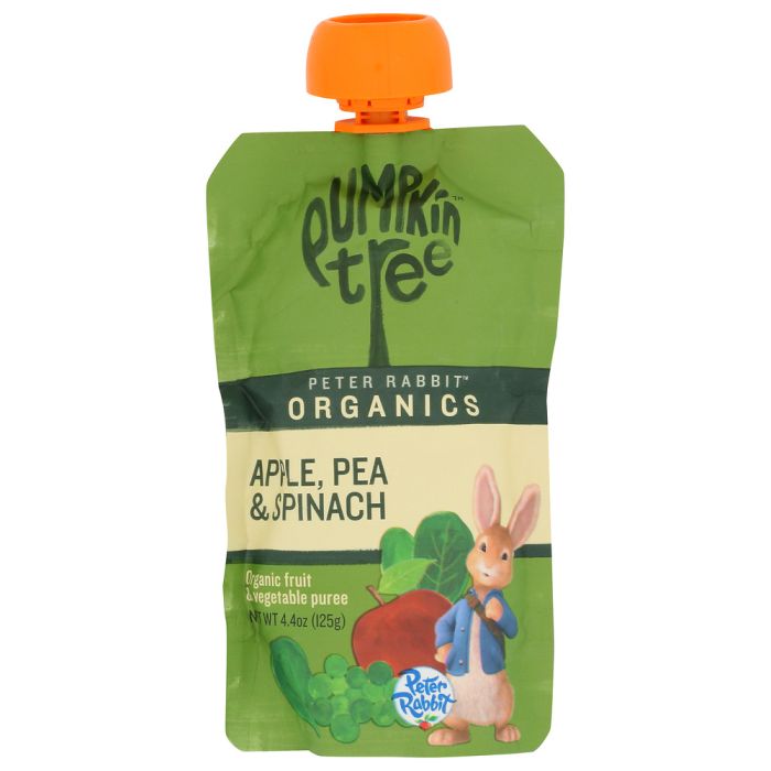 PETER RABBIT: Baby Pea Spinach Apple Organic, 4.4 oz