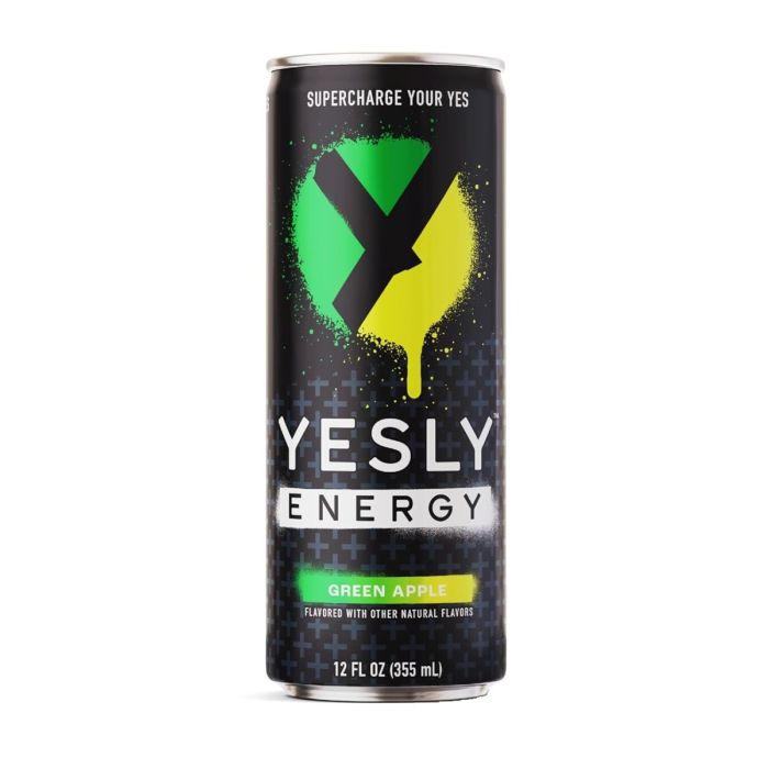 YESLY: Energy Green Apple, 12 fo