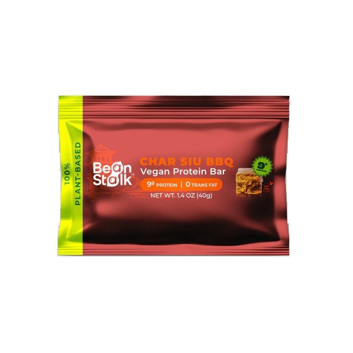 BEAN STALK: Char Siu BBQ Vegan Protein Bar, 1.4 oz