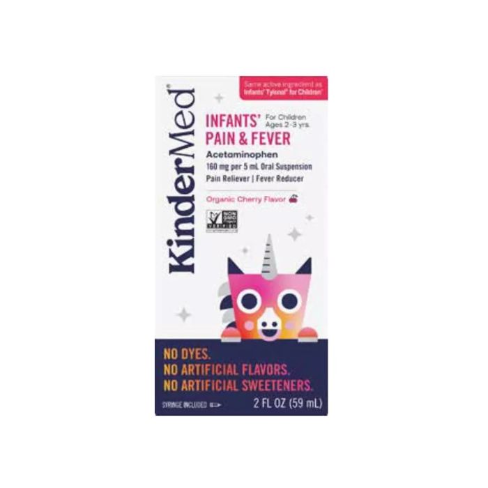 KINDERMED: Infants' Pain and Fever Oral Suspension Cherry Flavor, 2 fo