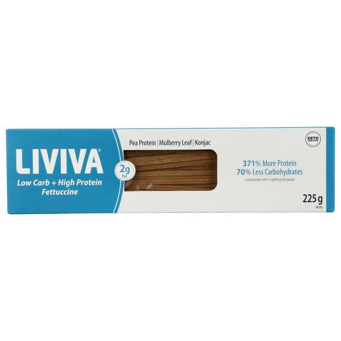 LIVIVA: Low Carb High Protein Fettuccine Pasta, 7.05 oz