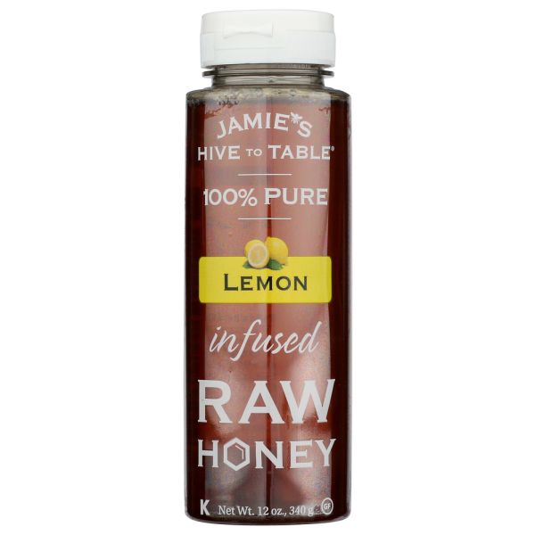 HIVE TO TABLE HONEY FARMS: Hny Jamies Raw Infsd Lemn, 12 OZ