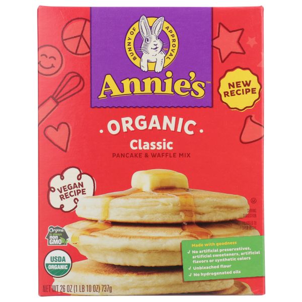 ANNIES HOMEGROWN: Mix Pancake Waffle Org, 26 oz