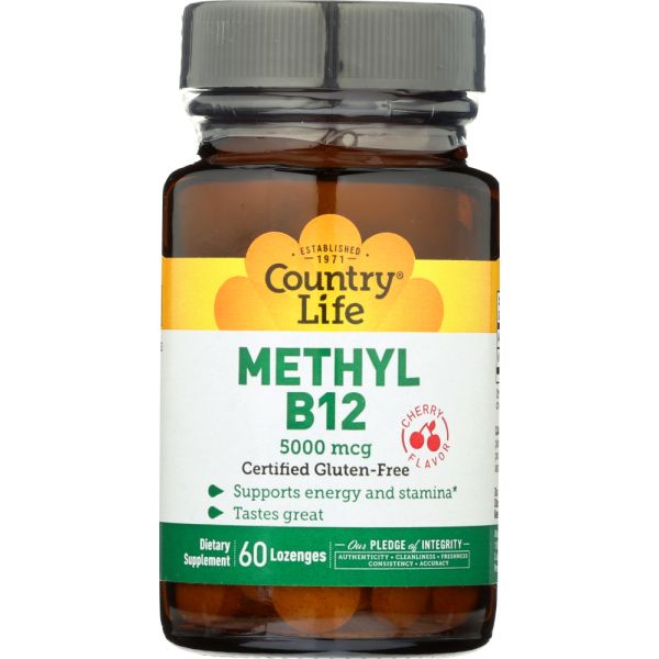 COUNTRY LIFE: Methyl B 12 5000mcg, 60 pc