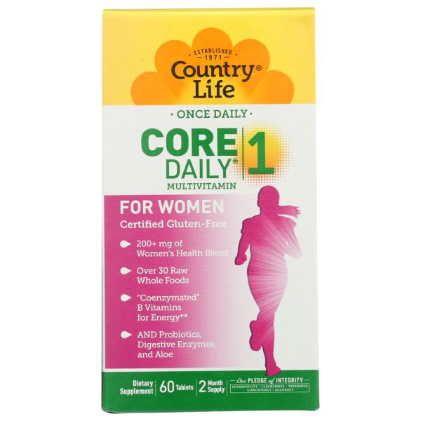 COUNTRY LIFE: Core Daily 1 For Women Multivitamin, 60 tb