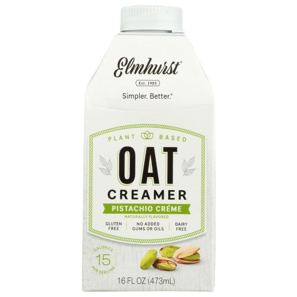 ELMHURST: Pistachio Crème Oat Creamer, 16 fo