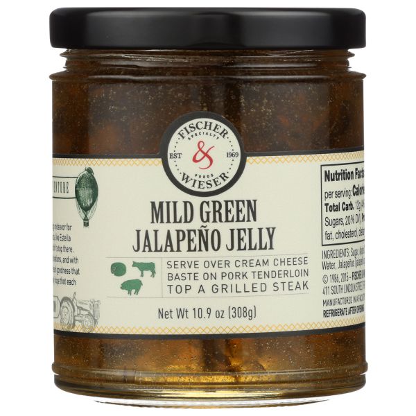 FISCHER & WIESER: Mild Green Jalapeno Jelly, 10.9 oz