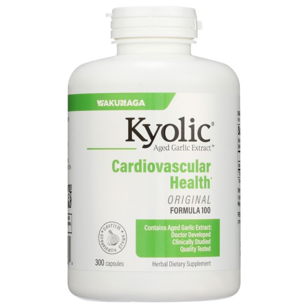 KYOLIC: Formula 100 Cardiovascular Aged Garlic Extract Original Formula, 300 Capsules