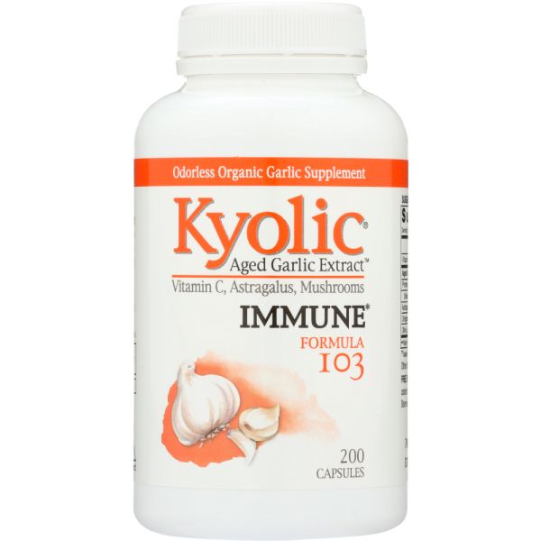 KYOLIC: Aged Garlic Extract Immune Formula 103, 200 Capsules