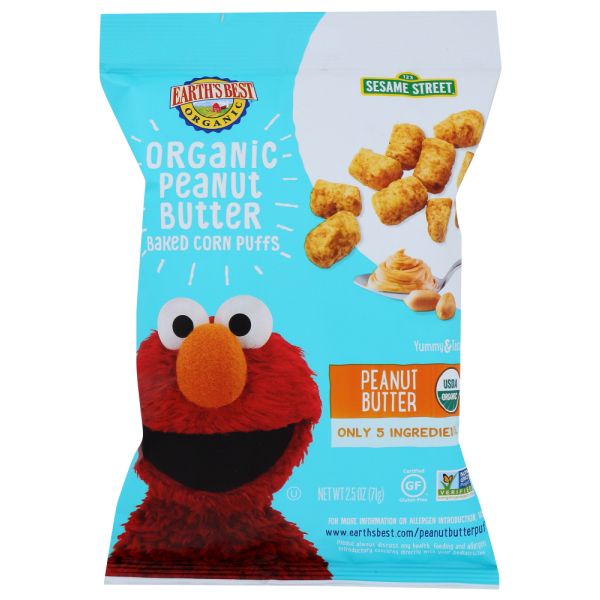 EARTHS BEST: Organic Peanut Butter Puffs, 2.5 oz