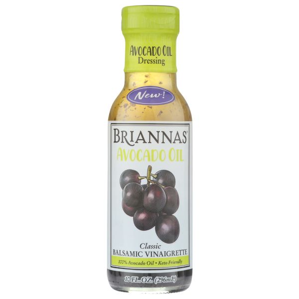 BRIANNAS: Classic Balsamic Vinaigrette Avocado Oil Dressing, 10 oz