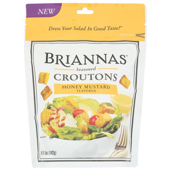 BRIANNAS: Croutons Honey Mustard, 5 OZ