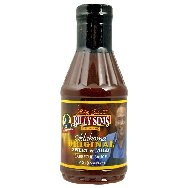 BILLY SIMS: Oklahoma Sweet and Mild Barbecue Sauce, 20 oz