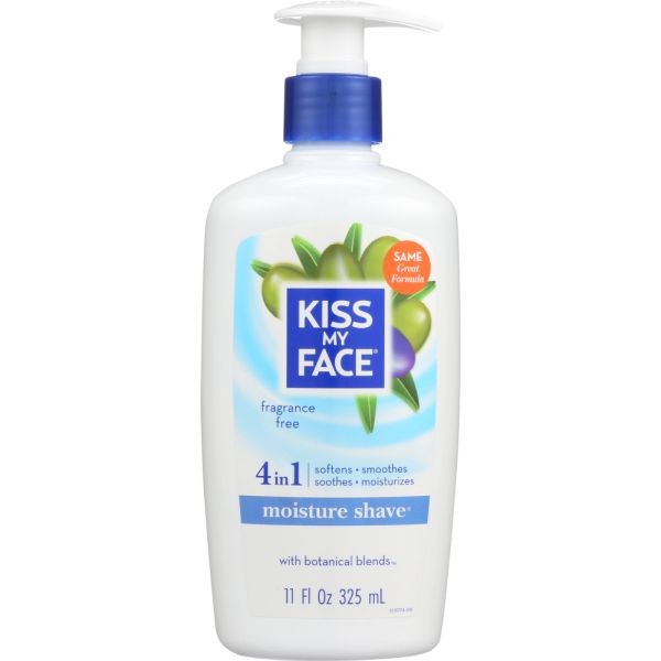 KISS MY FACE: Moisture Shave Fragrance Free, 11 oz