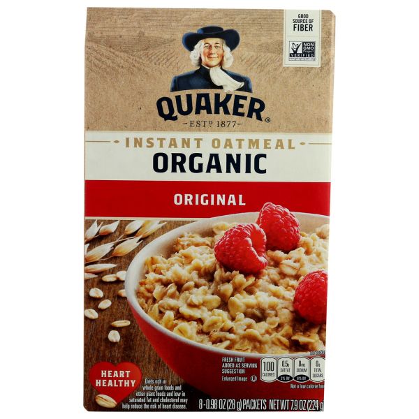 QUAKER: Organic Instant Oatmeal Original, 7.9 oz