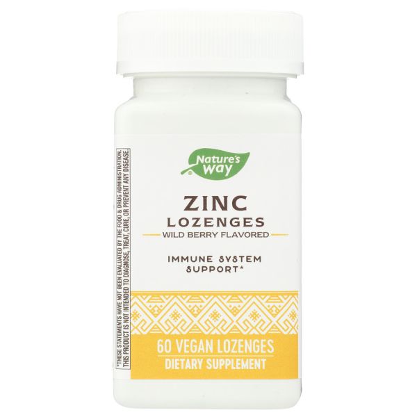 NATURES WAY: Zinc Lozenges, 60 tb