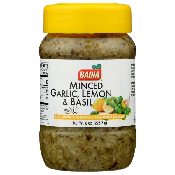 BADIA: Spice Grlc Mince Lmn Basi, 8 OZ