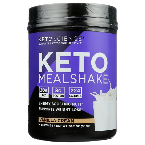 KETO SCIENCE: Vanilla Cream Mealshake, 20.7 oz