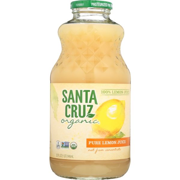 SANTA CRUZ: Organic Pure Lemon Juice, 32 oz