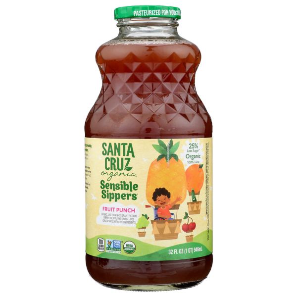 SANTA CRUZ: Organic Sensible Sippers Fruit Punch, 32 fo