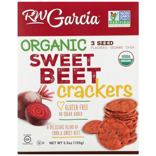 RW GARCIA: Organic Sweet Beet Crackers, 5.5 oz