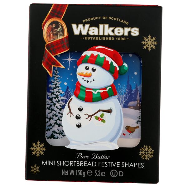 WALKERS: Mini Shortbread Festive Shapes, 5.3 oz