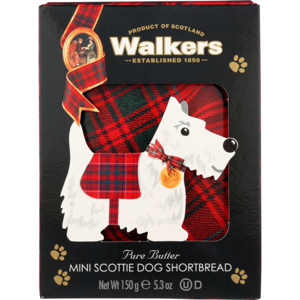 WALKERS: Mini Scottie Dog Shortbread Carton, 5.3 oz