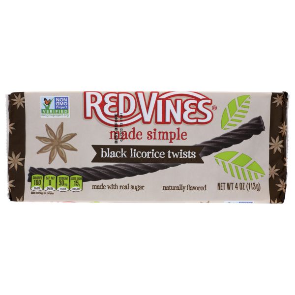 RED VINES: Black Licorice Twist, 4 oz