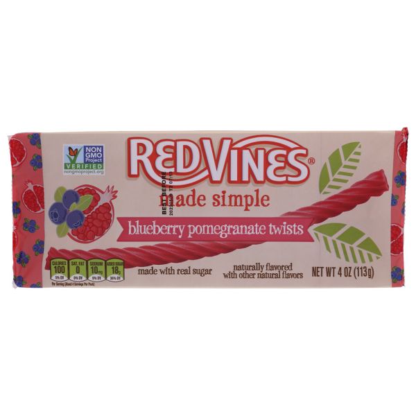 RED VINES: Blueberry Pomegranate Licorice Twist, 4 oz