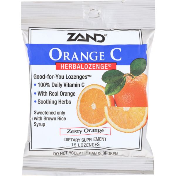 ZAND: Orange C Herbalozenge, 15 ct