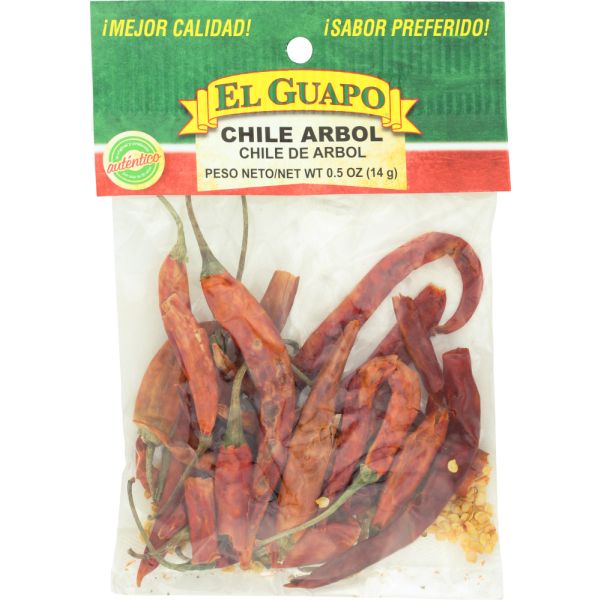 EL GUAPO: Chili Pod De Arbol Whole, 0.5 oz