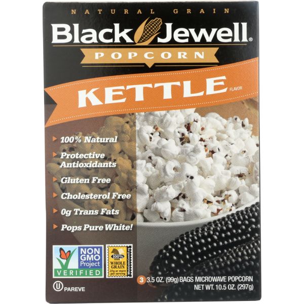 BLACK JEWELL: Kettle Corn Premium Microwave Popcorn 3 bags, 10.5 oz