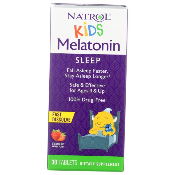 NATROL: Kids Melatonin Strawberry Fast Dissolve Tablets, 30 tb