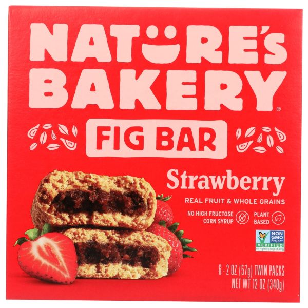 NATURES BAKERY: Bar Fig Ww Strwbrry 6Ct, 12 oz