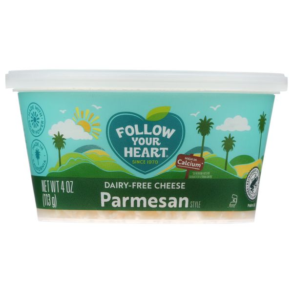 FOLLOW YOUR HEART: Cheese Parmesan Shredded Vegan, 4 oz