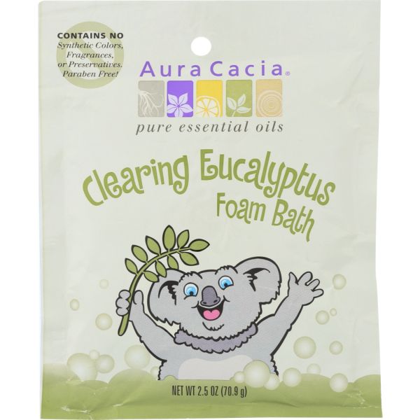 AURA CACIA: Eucalyptus Clearing Foam Bath, 2.5 oz