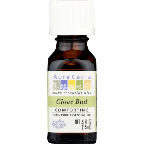 AURA CACIA: 100% Pure Essential Oil Clove Bud, 0.5 Oz