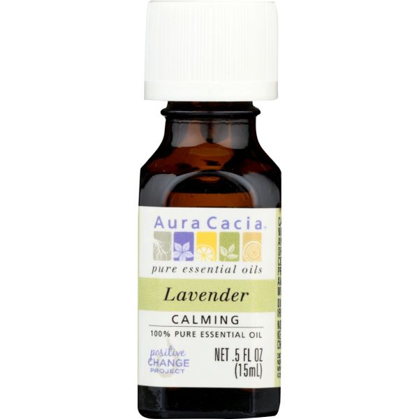 AURA CACIA: 100% Pure Essential Oil Lavender, 0.5 Oz