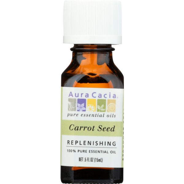 AURA CACIA: 100% Pure Essential Oil Carrot Seed, 0.5 Oz