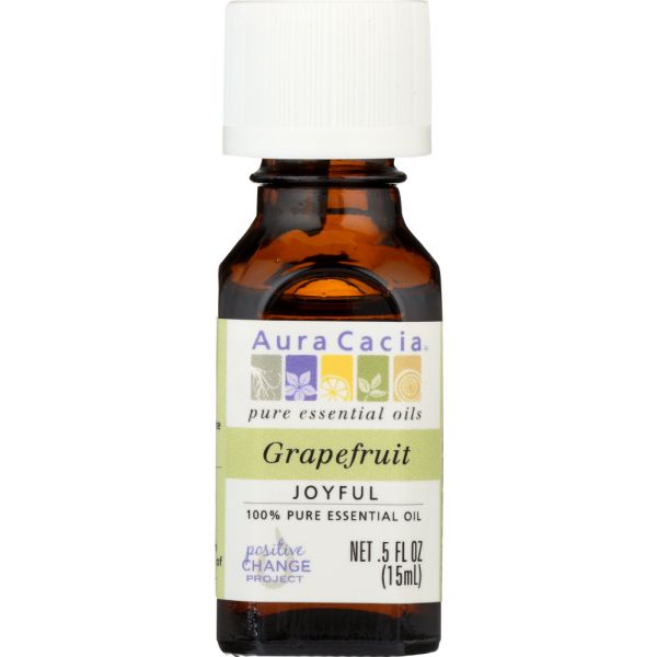 AURA CACIA: 100% Pure Essential Oil Grapefruit, 0.5 Oz