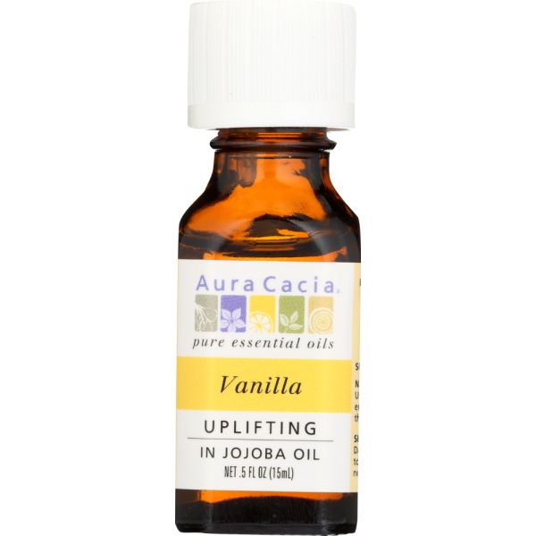 AURA CACIA: Vanilla in Jojoba Oil, 0.5 oz