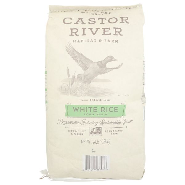 CASTOR RIVER FARMS: Long Grain White Rice, 24 lb