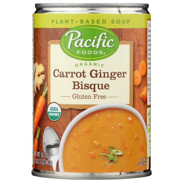 PACIFIC FOODS: Soup Cart Ging Bisqe Org, 16.3 OZ