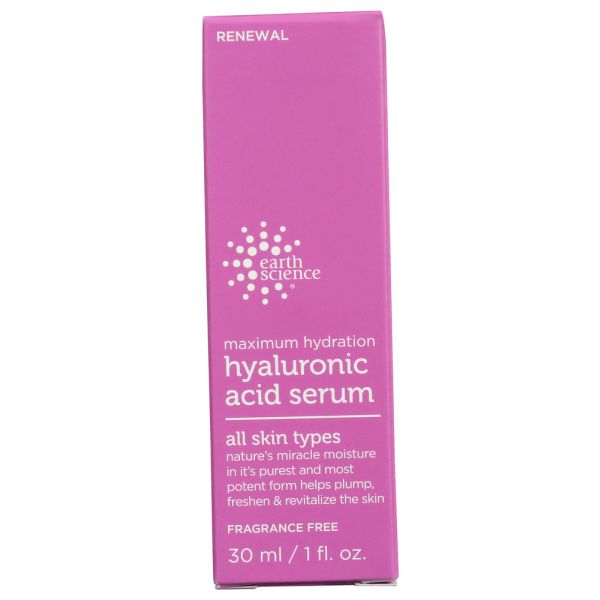 EARTH SCIENCE: Maximum Hydration Hyaluronic Acid Serum, 1 oz