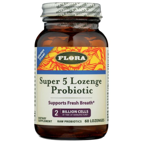 FLORA HEALTH: Super 5 Lozenge Probiotic, 60 tb