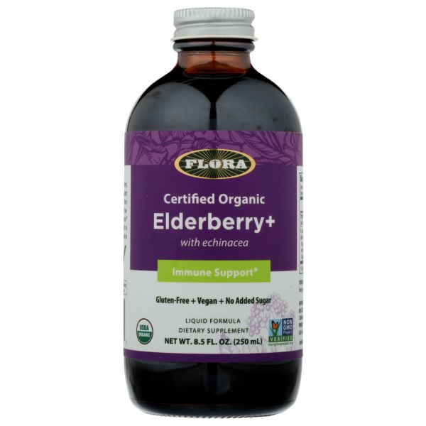 FLORA HEALTH: Elderberry+ With Echinacea, 8.5 oz