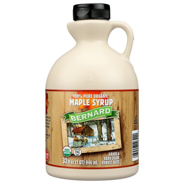 BERNARD: Dark Pure Organic Maple Syrup, 32 fo