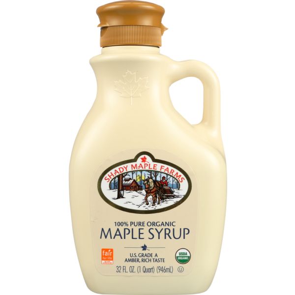 SHADY MAPLE FARMS: 100% Pure Organic Amber Maple Syrup, 32 oz