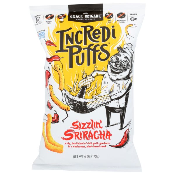 THE SNACK BRIGADE: Sizzlin Sriracha Incredipuffs, 6 oz