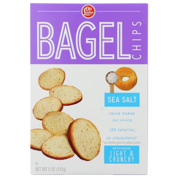 OLD LONDON: Bagel Chips Sea Salt, 5 oz